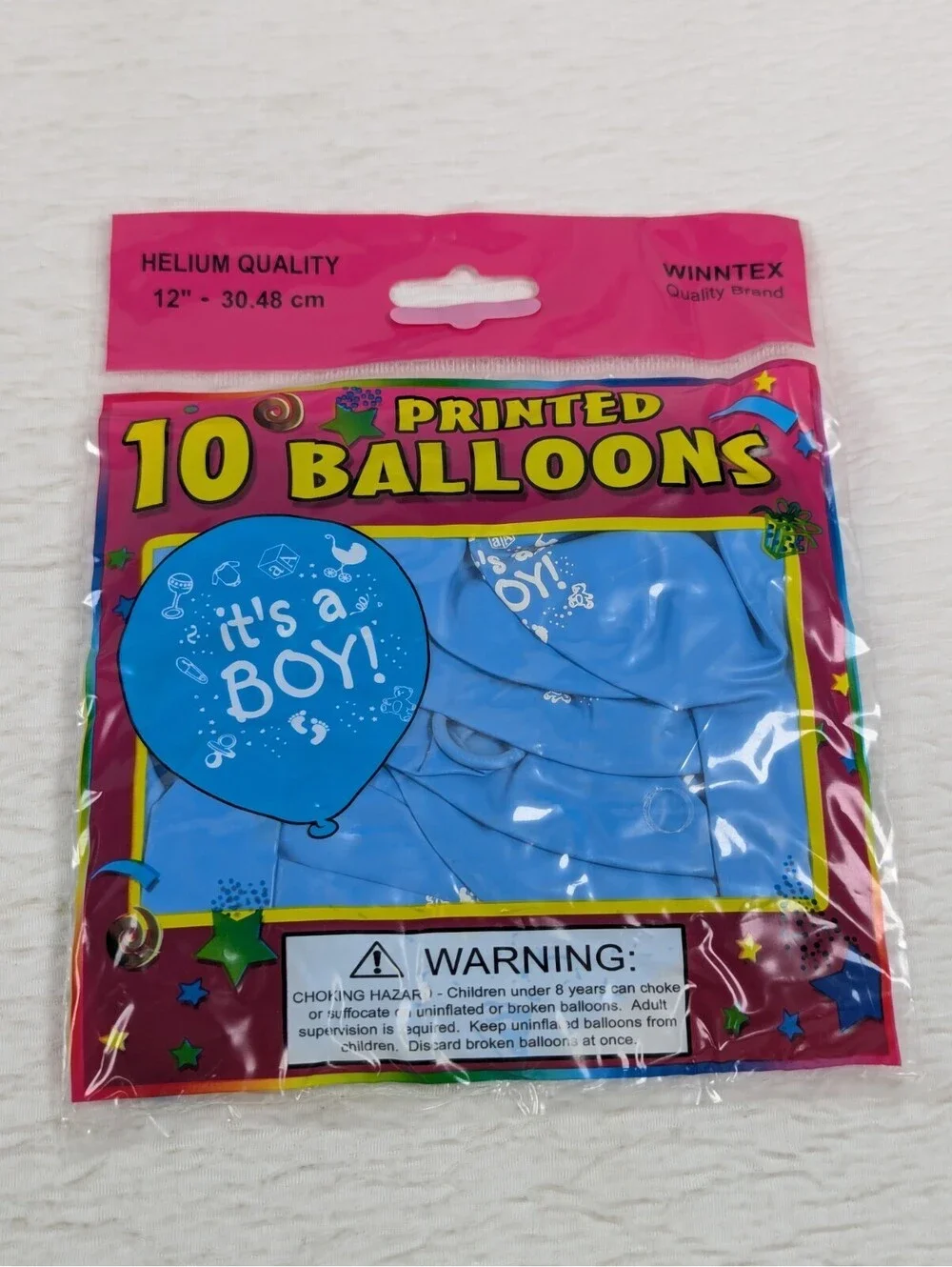 12 inch - Blue Latex Balloons - Its a Boy! - Party Helium Balloons - 100 Pack